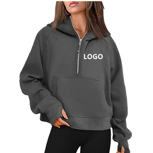 Nouveau sweat à capuche pour femme à demi-zip, taille adulte, tendance, séchage rapide, confortable et respirant, fabricant de vêtements pour femme - Product Image 1
