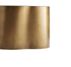 Mesa de centro geométrica de hierro, hecha a mano, moderna, clásica, dorada, antigua, de hierro, abstracta, de latón - Product Image 3