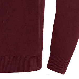 Vente directe d'usine pull à manches longues en coton à col rabattu pour homme tricots côtelés anti-empilage personnalisés OEM ODM - Product Image 4