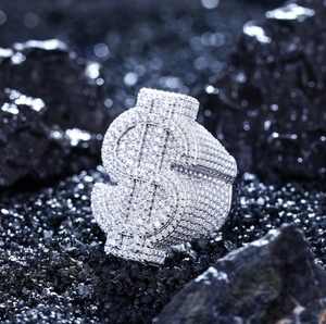 Anillo Moissanite VVS Anillo Moissanite personalizado Anillo Moissanite Hip Hop Anillo Moissanite Anillo para hombres Anillo de moissanite helado Anillo de diamante - Product Image 2