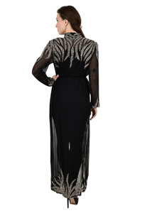 ชุดเดรสใส่ทำงานประดับลูกปัดสไตล์อาหรับชุดเดรสใส่งานปาร์ตี้ตอนเย็นแบบทางการสำหรับระบายอากาศตรงกลาง - Product Image 5