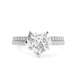 ชุด1.50สำหรับผู้หญิงชุดสำหรับเจ้าสาวประดับเพชรไร้สีตัดเป็นรูปหัวใจ - Product Image 2