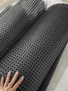 Venta al por mayor de correas de ratán de plástico negro, malla tejida impermeable ajustable duradera, respetuosa con el medio ambiente, alta tenacidad para muebles DIY - Product Image 3