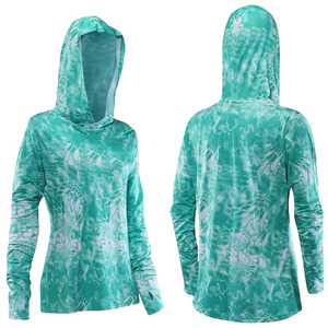 Sweat-shirts de pêche pour hommes personnalisés avec logo, en polyester extensible dans quatre directions, impression numérique intégrale, légers et à séchage rapide, vente en gros - Product Image 1