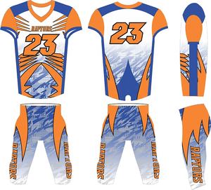 Conjunto de Camiseta de Fútbol Americano Corta Transpirable Personalizada al por Mayor, 100% Poliéster, Anti-UV, Sublimación, Impresión por Serigrafía - Product Image 2