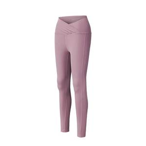 Mallas de yoga ajustadas para entrenamiento de cintura en V súper elásticas sólidas para mujer personalizables con bolsillos laterales - Product Image 3