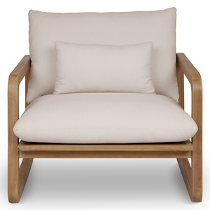 Outdoor Furniture Inspired Design Soft and <b>Comfortable</b> Cushion Sofa Villa Garden Solid Wood Teak <b>Chair</b> - Product Image 4