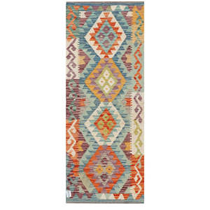 Alfombra Kilim de Maimana, Afganistán, 155 x 62 cm, Juego de Alfombras - Product Image 1