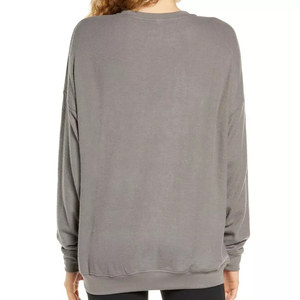 2025 nouveau Design automne hiver plaine femme sweats pull ample surdimensionné femmes col rond femmes respirant sweats - Product Image 2