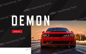 Kit large carrosserie, pare-chocs avant pour <span class=keywords><strong>Dodge</strong></span> <span class=keywords><strong>Challenger</strong></span> <span class=keywords><strong>SRT</strong></span> Hellcat Wide Demon, élargisseur d'ailes, 2015 2016 <span class=keywords><strong>2017</strong></span> 2018 2019 2020 2021 2022 2023 - Product Image 2