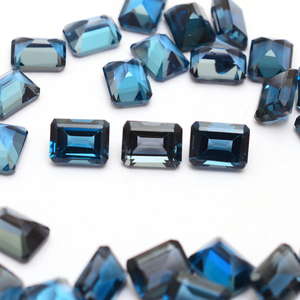 Pierre taillée octogonale en topaze bleue AAA + Londres | 6x8mm Octo à facettes véritable topaze pierre précieuse | Pierres de fabrication de bijoux en vrac - Product Image 4