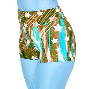 Pakistan Made Multi Colors Stylish Sublimation Fabric Shorts For Women Women's Shorts With Ruffles - Product Image 5