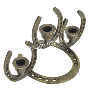 Brass Antique Horse Shoe Style Candle Holder Table Decoration Items <b>Cheap</b> Price Metal Crafts - Product Image 6