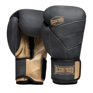 Gants de boxe en cuir de vachette respirant avec logo personnalisé en gros - Product Image 1