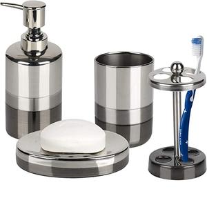 Dispensador de jabón y vaso de Metal para baño, accesorios de decoración para encimera, 2 unidades - Product Image 6