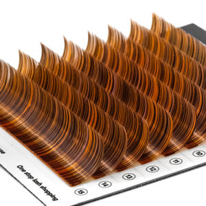 Extensions de cils de couleur les plus vendues, plateau de longueurs mixtes, cils individuels, extensions de cils en vison multicolores, vente en gros, méga volume - Product Image 5