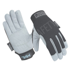 AMARA ถุงมือทำงานป้องกันทุกวัน, ถุงมือหนังสังเคราะห์เสริมด้วยอานม้าดีไซน์ปาล์ม - Product Image 1