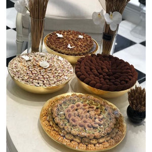 Wholesale Greatest Quality Gold Metal Aluminium Chocolate Bowl Antique Design Tabletop Chocolate Serving Bowl For <b>Hotel</b> <b>Supplies</b> - Product Image 2