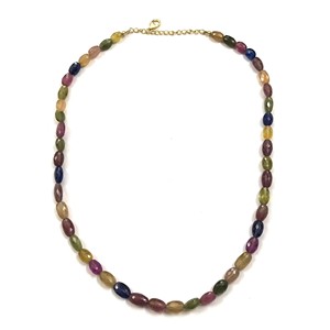 4mm 6mm 8mm Natural precioso Multi zafiro facetado ovalado cuentas de piedras preciosas collar pulsera para fabricación de joyas en línea Alibaba 2025 - Product Image 1