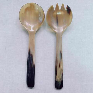 Cuillères de service en buffle polies miroir, faites à la main, de la meilleure qualité, pour les fêtes et la table - Product Image 3