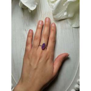 Navajo-Made Rhodium-Plated Opal and Sterling <b>Silver</b> Statement <b>Ring</b> Dainty Fine Jewelry for Everyday Wear - Product Image 4