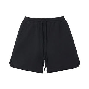 New Manufacturer Custom 380g 100% Cotton <b>Sweat</b> <b>Shorts</b> <b>Men</b> Solid Color High Street Style Slit Elastic Waist Digital Printing Mid - Product Image 4