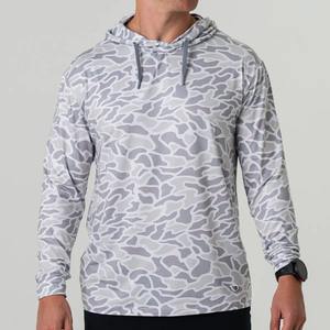 Sudadera CON CAPUCHA DE PESCA lisa en blanco de manga larga de microfibra de alta calidad Protección UV rendimiento de secado rápido camisas con capucha transpirables - Product Image 3