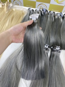 วิกผมคนสีเทาเรมี่ยาวสองชั้นแบบลอนธรรมชาติ - Product Image 3
