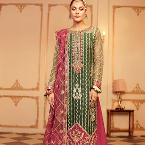 Costumes de mariage brodés pour femmes Shalwar Kameez Shalwar Kameez Shalwar Kameez Design indien pakistanais - Product Image 1