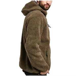 High Quality Wholesale <b>Men's</b> Full Face Zip <b>Jacket</b> Fluzzy <b>Thick</b> Blank Heavyweight Winter <b>Fleece</b> Mask Sherpa Hoodies Breathable - Product Image 4
