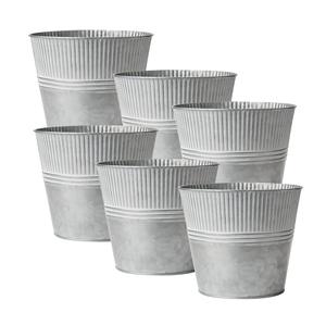 Seau de jardinière en métal galvanisé à la mode pour la maison Pot de fleur et jardinières à la main à usage décoratif intérieur extérieur - Product Image 2