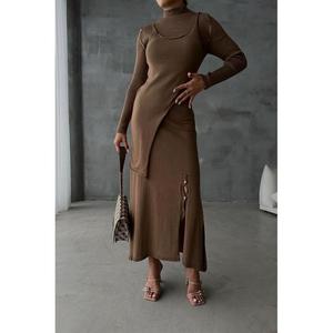 Conjunto de Falda Midi con Detalle de Botones para Mujer Dasha 9475-23 - Product Image 4