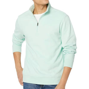 Prix de gros Hommes Quarter Zip Sweat Hoodies Stand Collar Fleece Confortable Fashionable Quarter Zip Pullover Casual Wear - Product Image 1