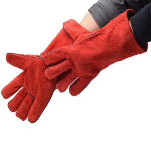 Guantes de trabajo de soldadura resistentes al calor de cuero de vaca de alta calidad para hombre, guantes de seguridad canadienses con forro - Product Image 4