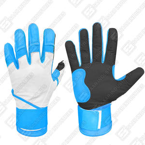 Gants de frappe de baseball professionnels en cuir de qualité supérieure, légers, ambidextres, fermeture velcro, antidérapants, élastiques et doux, best-seller - Product Image 1