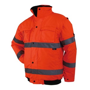Hi Vis winter jacket for men, waterproof jacket with <b>detachable</b> <b>sleeves</b>, workwear - Product Image 5