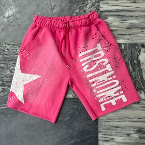 Short de jogging d'été de style High Street pour hommes avec broderie dégradée résistant aux acides, teinture solaire, décoloration, service OEM - Product Image 3