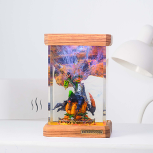 Lampe en époxy personnalisée, lampe en résine époxy, lampe en résine époxy personnalisée, lampe en bois et résine, veilleuse personnalisée, cadeau fait main, Halloween - Product Image 1