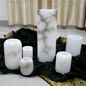 Venta al por mayor de fábrica Tamaños personalizados Soporte de vela de ónix hecho a mano Material de piedra Mejor precio garantizado Oferta festiva para Navidad - Product Image 2