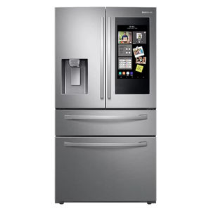 Refrigerador francés de acero inoxidable de 4 puertas, nuevo con descuento, 28 pies cúbicos, con pantalla táctil. OEM y personalizable. - Product Image 1