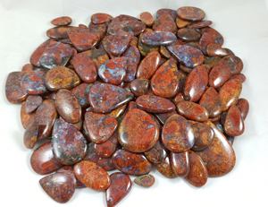 Lot en gros de cabochons d'agate rouges naturels d'Hongrie, lisses, à dos plat, pierres précieuses en vrac de 5 kg pour la fabrication de bijoux et la lithothérapie - Product Image 2