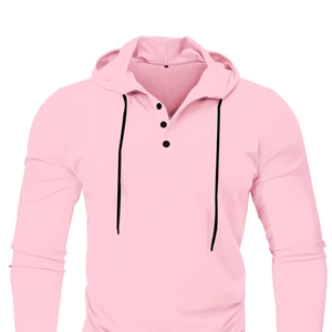 Sudaderas con capucha para deportes al aire libre para hombre, Camiseta ajustada de manga larga con cordón y capucha, sudaderas informales transpirables, camiseta con capucha - Product Image 6