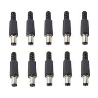 Prise mâle DC 5.5X2.1mm prise d'alimentation cc femelle Jack vis écrou connecteur de montage sur panneau pour petit électronique