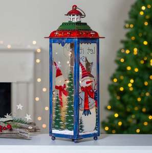Christmas Tabletop <b>Lantern</b> <b>Candle</b> <b>Holder</b> Popular Design Indoor and Outdoor Christmas Decoration Parties New Year Decor Wholesale - Product Image 6