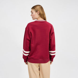 Sustainable <b>Burgundy</b> Women's <b>Hoodie</b> with Ribbed Cuffs and Hem Workout Sweatshirt for Women - Product Image 5