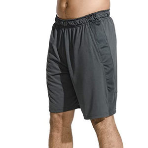 Pantalones cortos de gimnasio de verano para hombre con logotipo personalizado, pantalones cortos de chándal de malla sólida ecológicos con Jogger para deportes y playa, pantalones de Jogger en blanco - Product Image 3