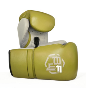 Guantes de boxeo profesionales con cordones para hombres y mujeres para Muay Thai Kickboxing Bag Punching Mitt Work & Sparring Training - Product Image 1