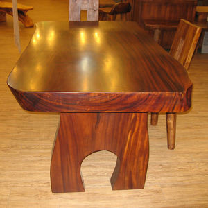 Juego de mesa de comedor de madera de nogal de 150cm de diseño Wabi-Sabi chino moderno, muebles naturales con estilo de espíritu libre para comedor - Product Image 6