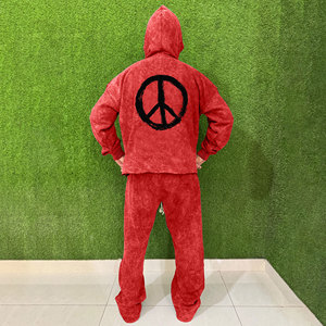 Casual Wear Men Washed Solid 2 1 Tracksuit Printed 100% Cotton Windproof Breathable Eco-Friendly Autumn Use Your Own Logo Cheap - Product Image 3