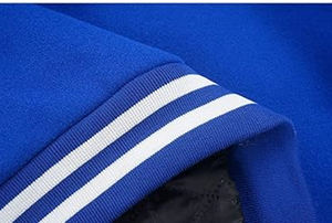 Hombres College Baseball Style Varsity Fleece Body con manga de cuero de imitación CollegeBaseballjacket para hombres DDP Shipping - Product Image 5